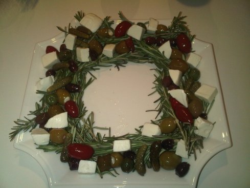 Rosemary Olive Cheese wreath